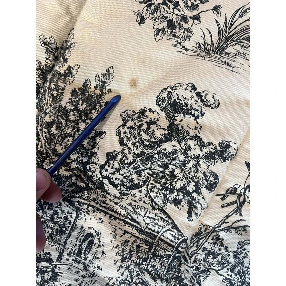Waverly Garden Room Queen French Country Toile Reversible Comforter 7pc Set